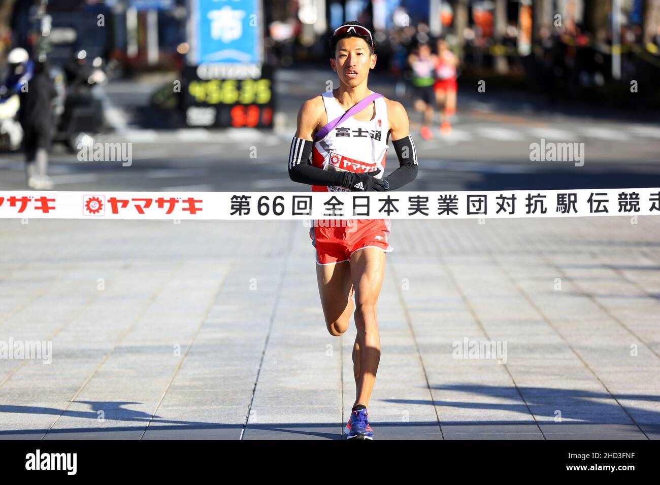 Préfecture de Gunma Goverment, Gunma, Japon.1st janvier 2021.Yuhei Urano (), 1 JANVIER 2021 - Ekiden :nouvel an Ekiden 2022 66th tous les buts de la course industrielle Ekiden au Japon Goverment de la préfecture de Gunma, Gunma, Japon.Credit: Jun Tsukida/AFLO SPORT/Alay Live News Banque D'Images