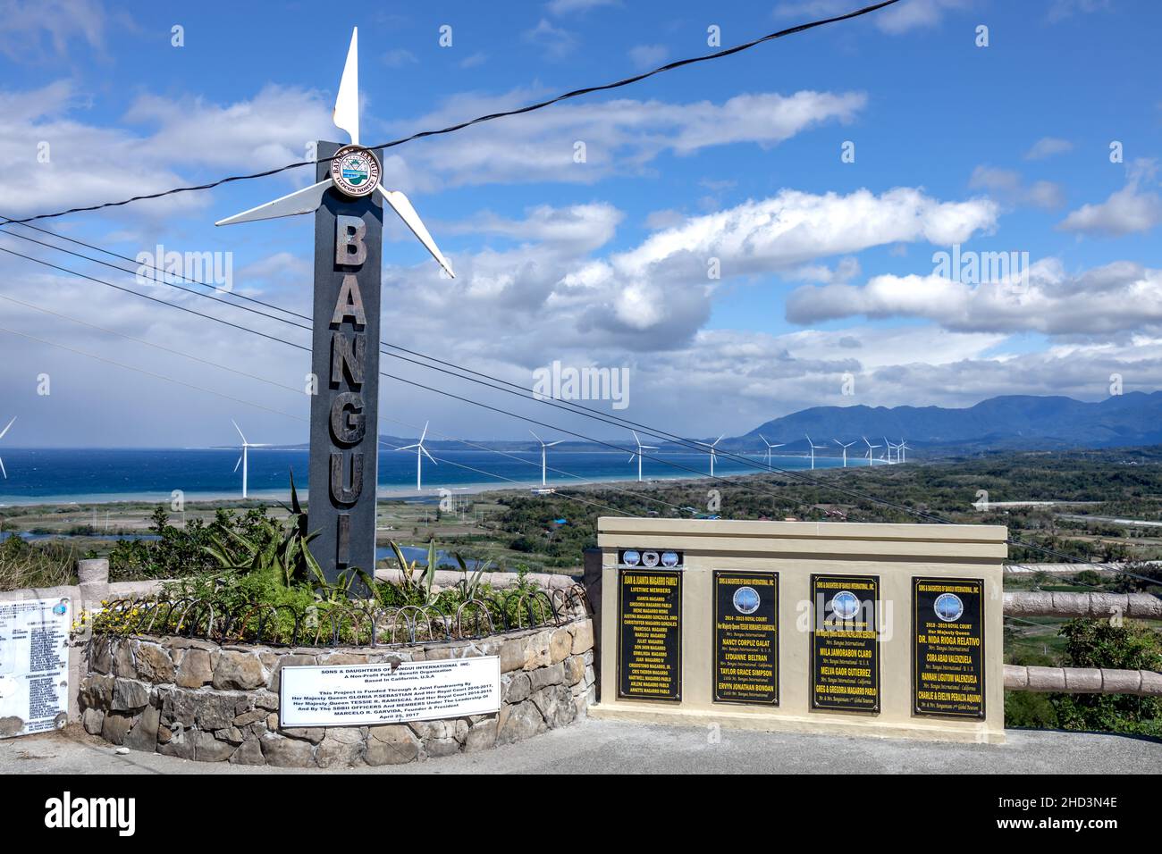Magnifique paysage de moulins à vent à Ilocos norte, Philippines Banque D'Images