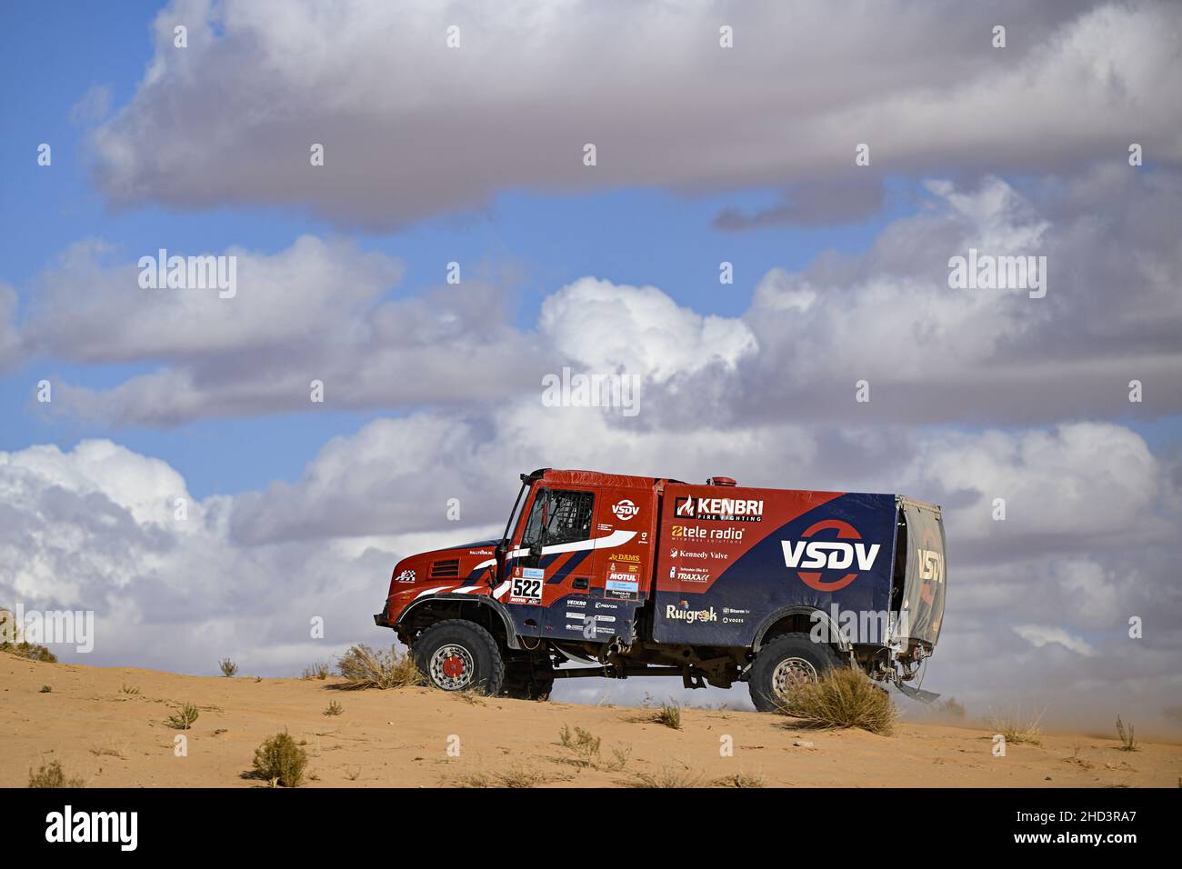 522 de Groot Richard (nld), Hulsebosch Jan (nld), Laan Mark (nld), pompiers Dakar Team, Iveco Magirus 4x4 DRNL, T5 FIA Camion, action pendant la phase 1B du Dakar Rally 2022 autour de Hail, le 2nd janvier 2022 à Hail, Arabie Saoudite - photo: Gigi Soldano/DPPI/LiveMedia Banque D'Images