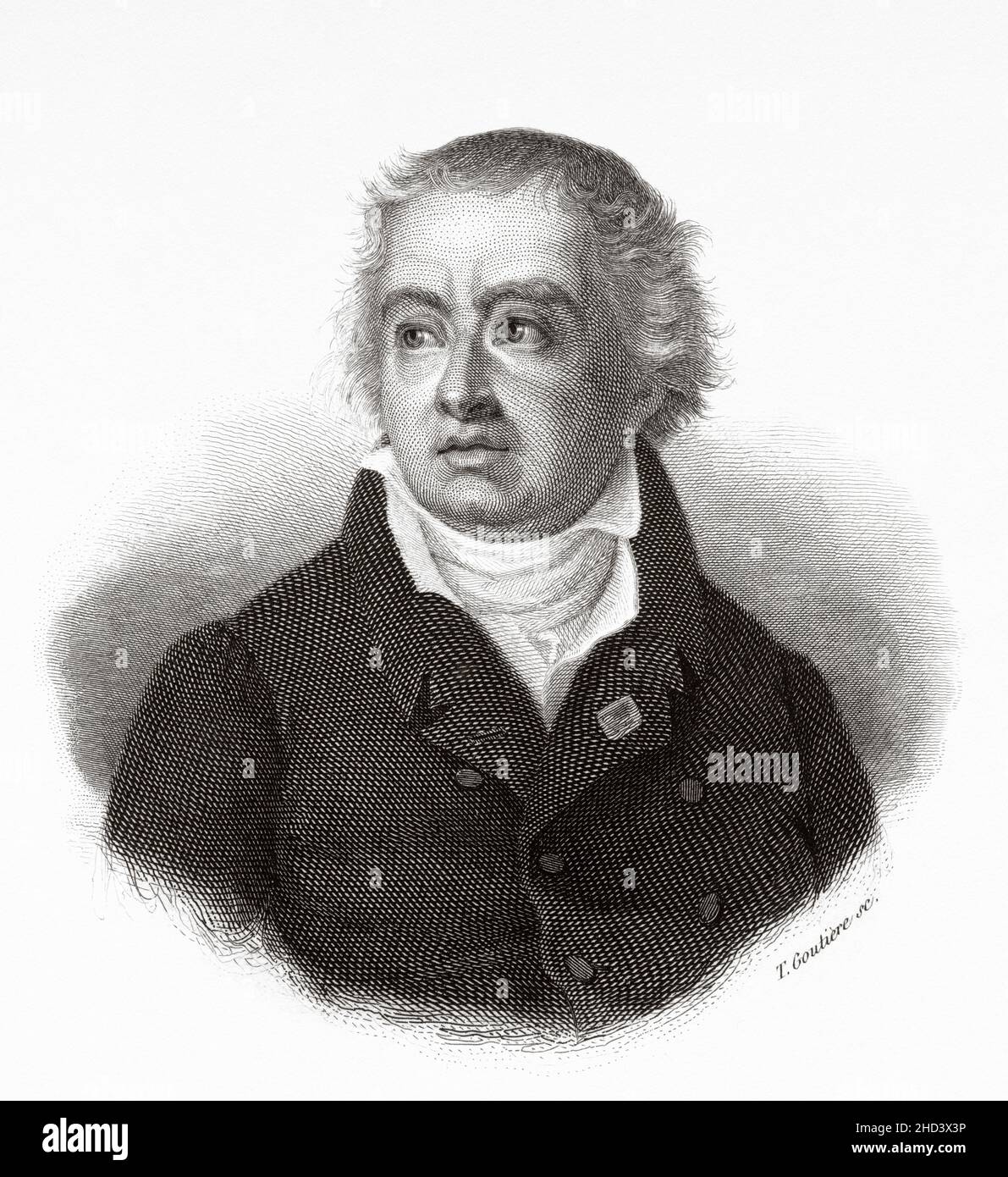 François Alexandre Frédéric de la Rochefoucauld, duc de Liancourt, duc de la Rochefoucauld (1792-1827) était un noble et militaire français.France.Europe.Ancienne illustration gravée du 19th siècle de Portraits et histoire des hommes utile par Societe Montyon et Franklin 1837 Banque D'Images