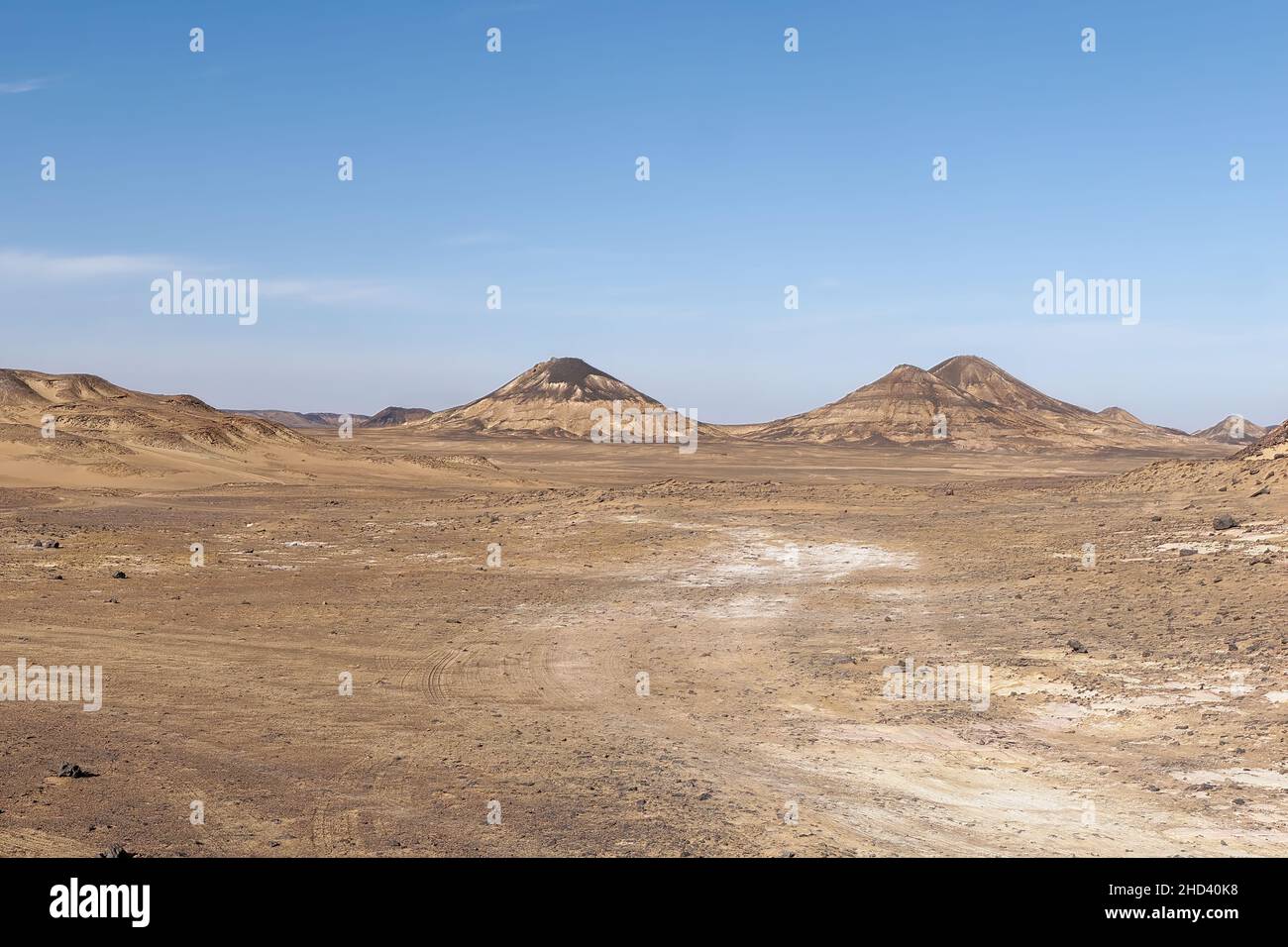 Belle vue sur le désert noir en Egypte Banque D'Images