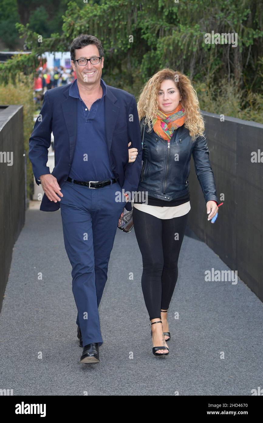 Rome, Italie.08th mai 2016.Paolo Calissano et sa petite amie Fabiola Palese assistent à un événement social au Foro Italico.l'acteur génois Paolo Calissano, célèbre visage surtout dans la série télévisée à succès en 90s-2000s, a été trouvé mort dans sa maison à Rome.(Photo de Mario Cartelli/SOPA Images/Sipa USA) crédit: SIPA USA/Alay Live News Banque D'Images