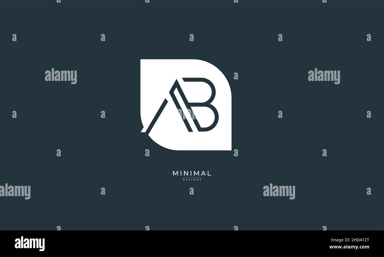 Lettre alphabétique icône logo AB Illustration de Vecteur