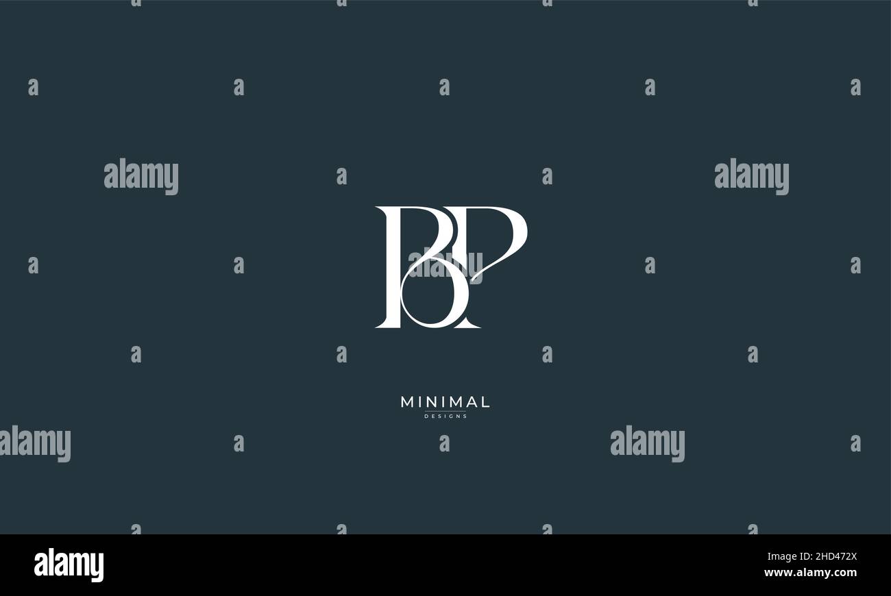 Lettre alphabétique logo BP Illustration de Vecteur