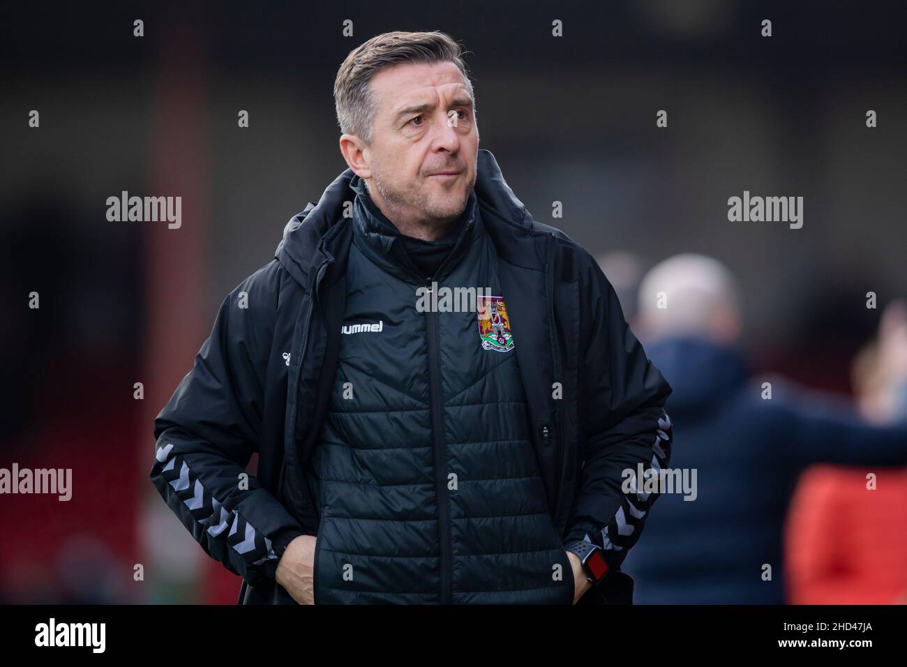 Jon Brady, directeur de la ville de Northampton, lors du match Sky Bet League Two au terrain du comté, Swindon.Date de la photo: Samedi 1 janvier 2022. Banque D'Images