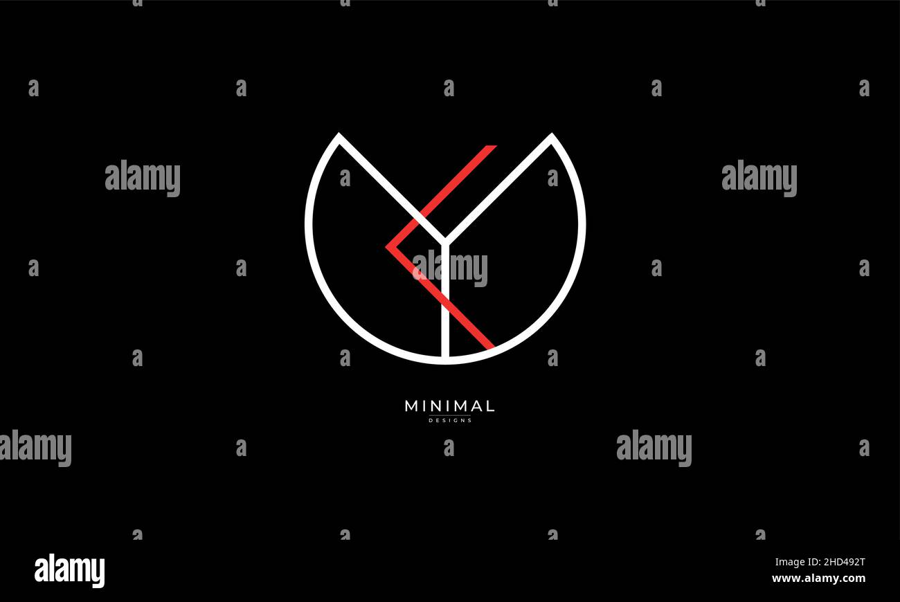 Lettre alphabet icône logo YK ou KY Illustration de Vecteur