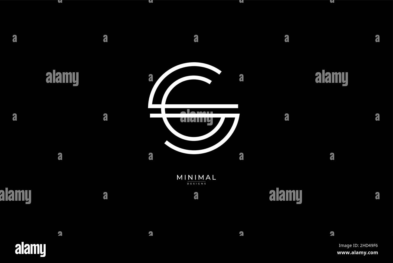 Lettre alphabet icône logo SG ou GS Illustration de Vecteur