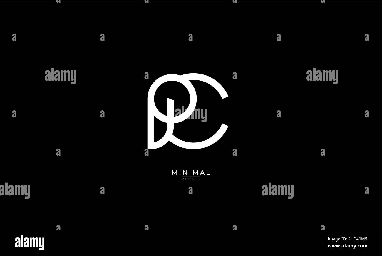 Lettre alphabétique icône logo PC Illustration de Vecteur