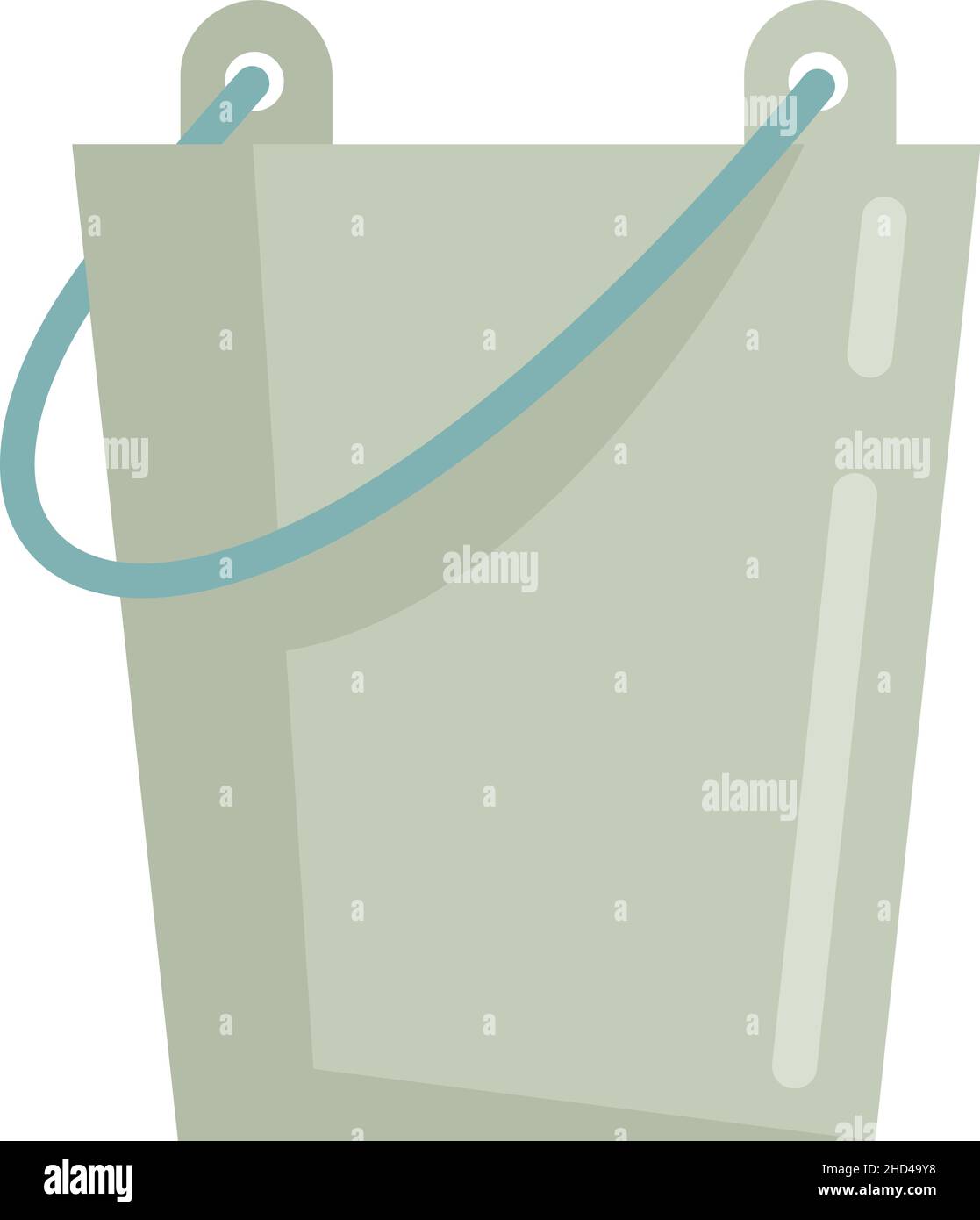 Icône de seau en acier pour sauna.Illustration plate de l'icône vecteur de seau en acier de sauna isolée sur fond blanc Illustration de Vecteur