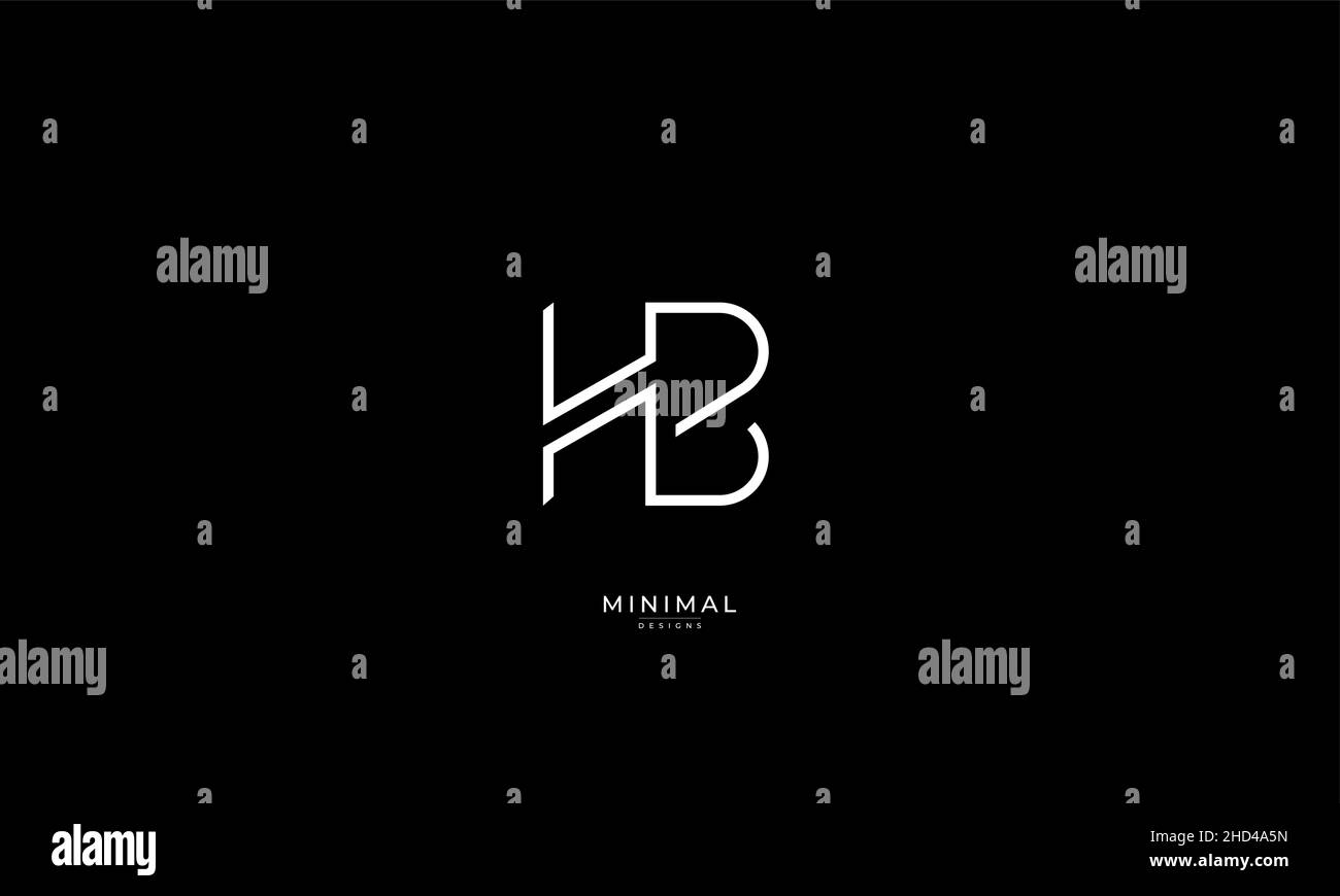 Lettre alphabet icône logo HB Illustration de Vecteur
