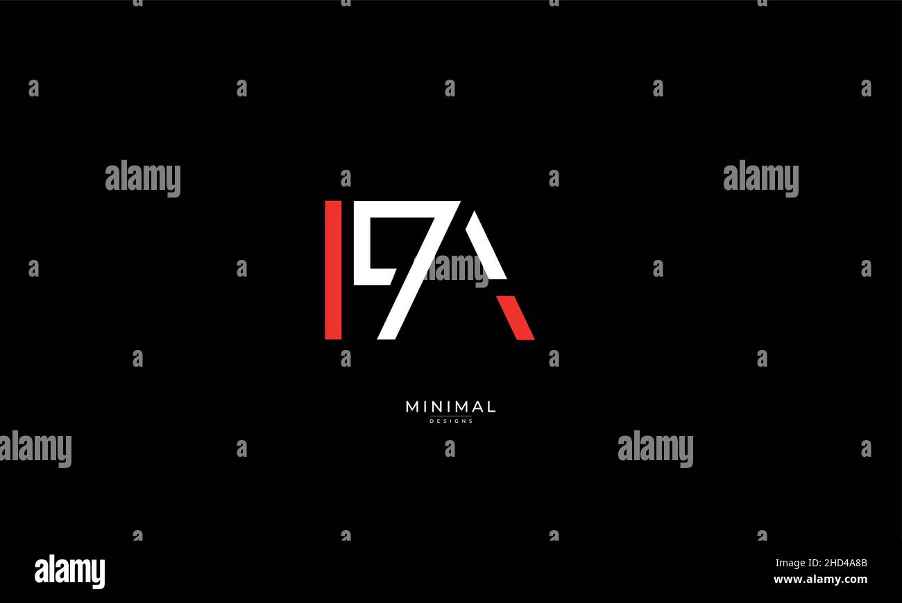 Lettre alphabet icône logo FA Illustration de Vecteur
