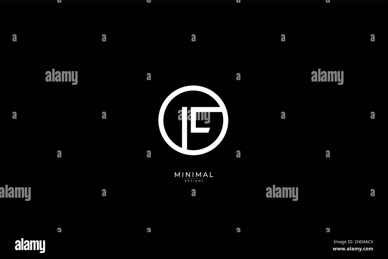 Lettre alphabétique logo D'icône DE ou FO Illustration de Vecteur