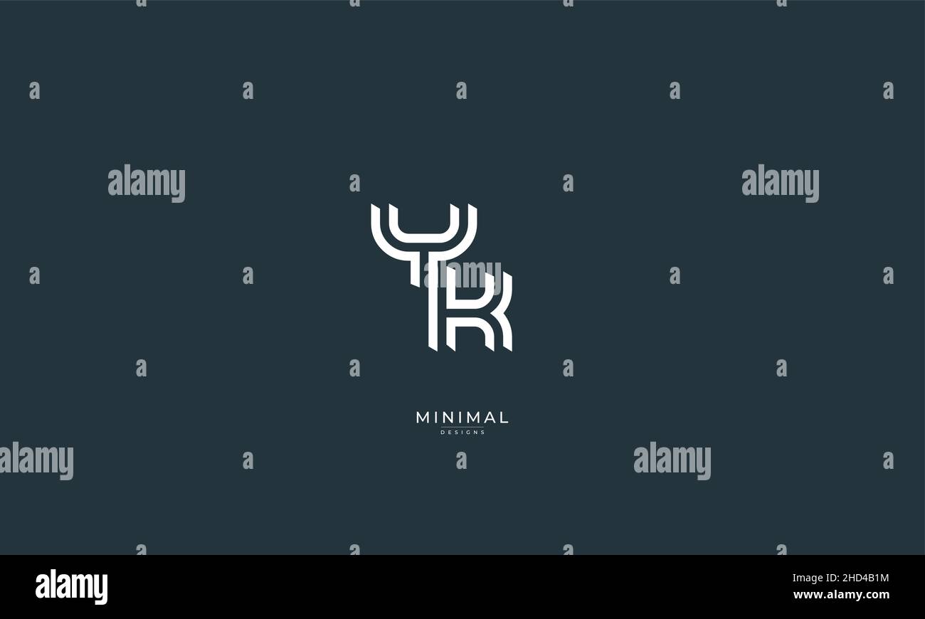 Lettre alphabétique icône logo YK Illustration de Vecteur