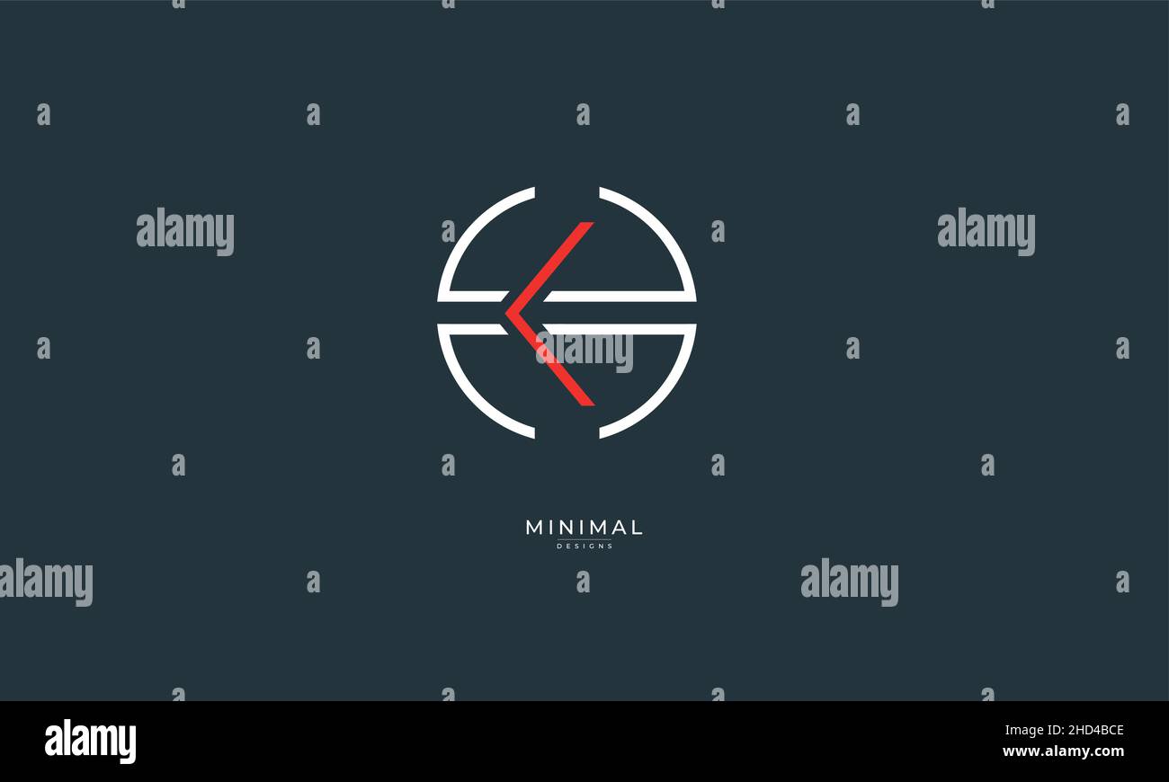 Lettre alphabétique icône logo HK ou KH Illustration de Vecteur