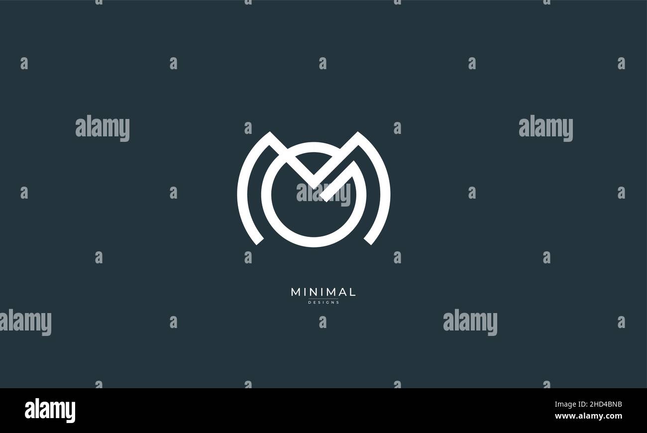 Lettre alphabet icône logo MG ou GM Illustration de Vecteur