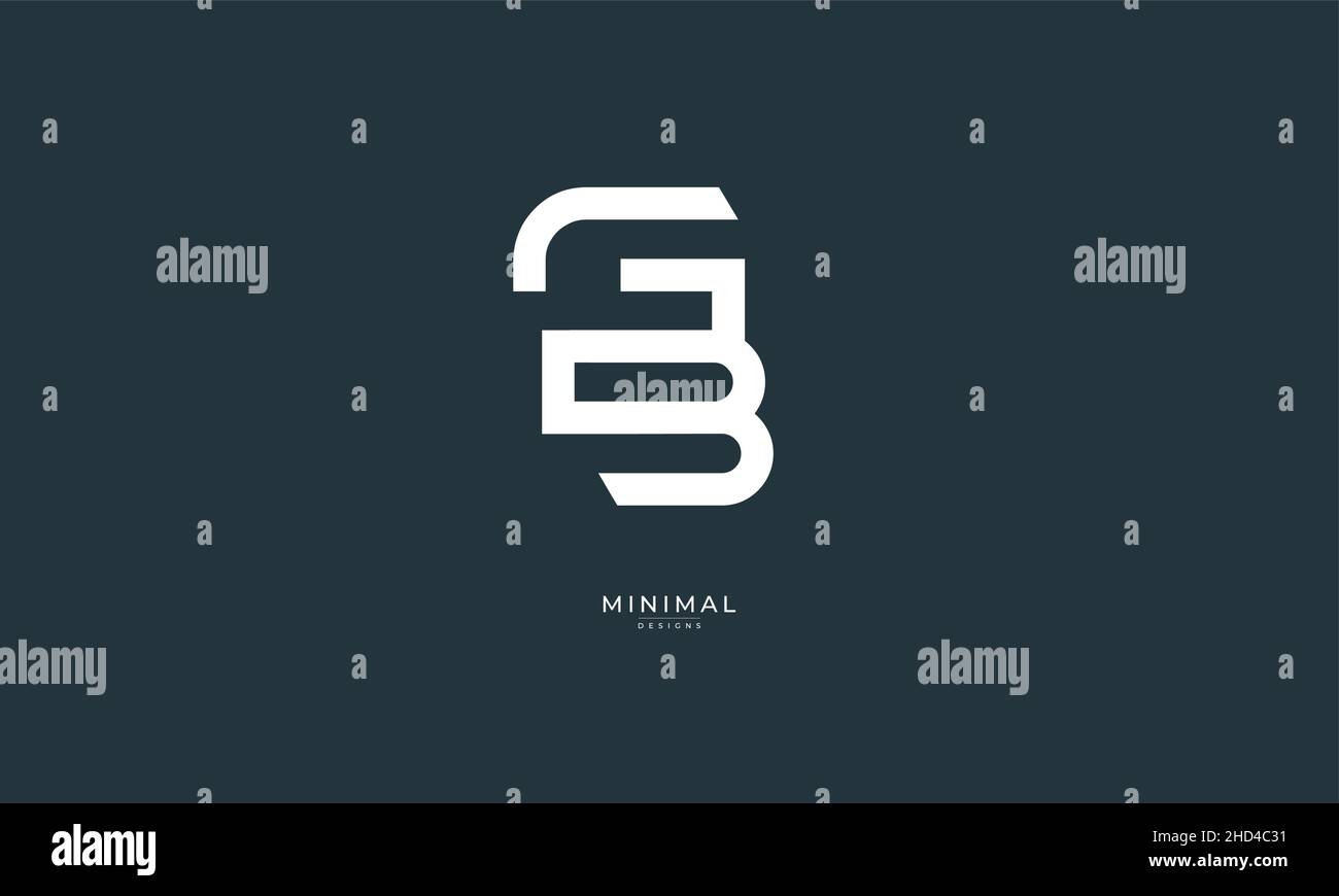 Lettre alphabétique icône logo GB Illustration de Vecteur