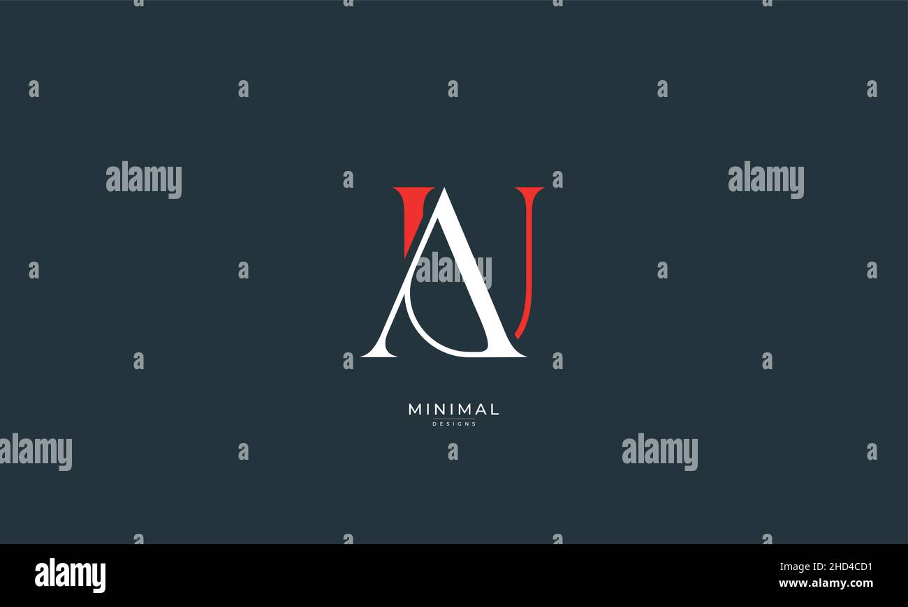 Lettre alphabet icône logo au ou UA Illustration de Vecteur