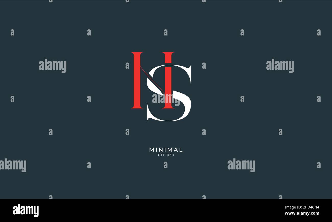 Lettre alphabétique icône logo HS Illustration de Vecteur