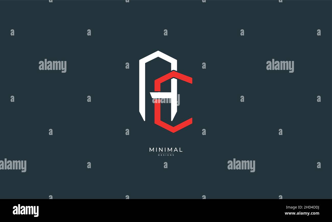 Lettre alphabet icône logo AC ou CA Illustration de Vecteur