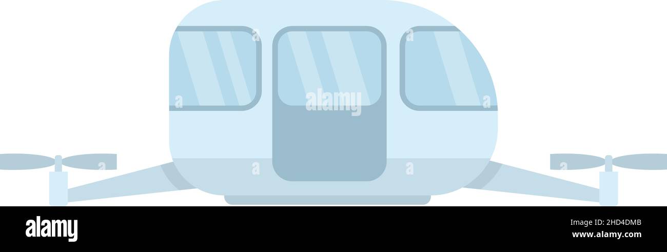 Icône de taxi sans pilote.Illustration plate de l'icône de vecteur de cabine de taxi sans pilote isolée sur fond blanc Illustration de Vecteur