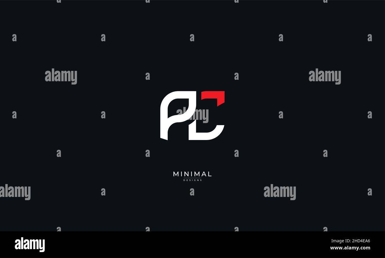 Lettre alphabétique icône logo PC Illustration de Vecteur