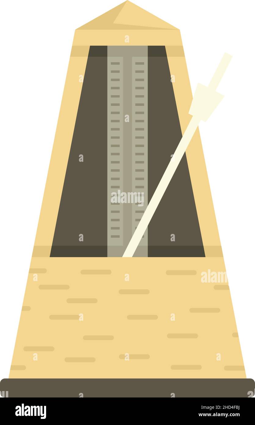 Icône du métronome de l'instrument.Illustration plate de l'icône vecteur métronome de l'instrument isolée sur fond blanc Illustration de Vecteur