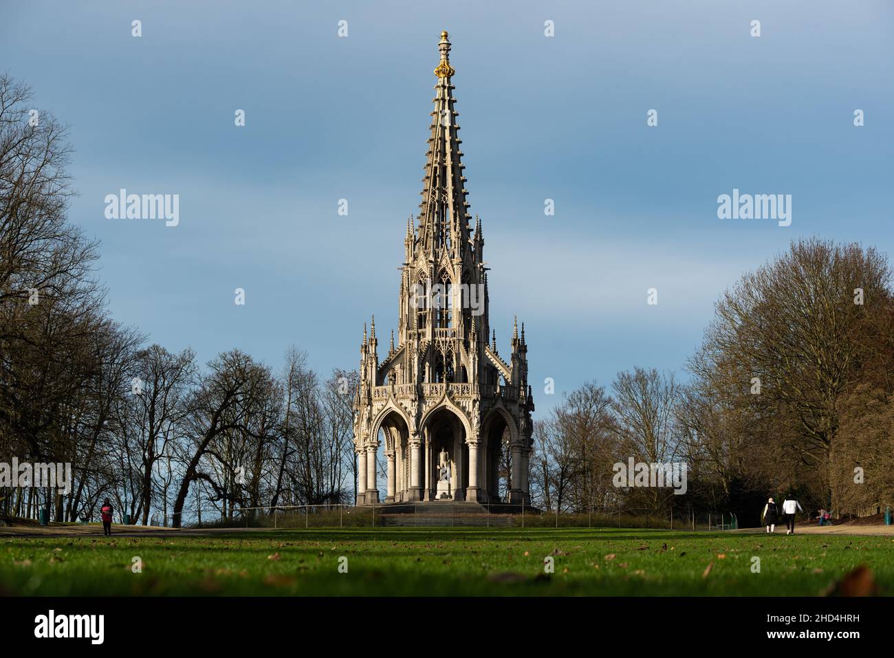Laeken, région de Bruxelles-capitale - Belgique - 01 01 2022: Parc et monument de la dynastie belge pour Léopold I Banque D'Images