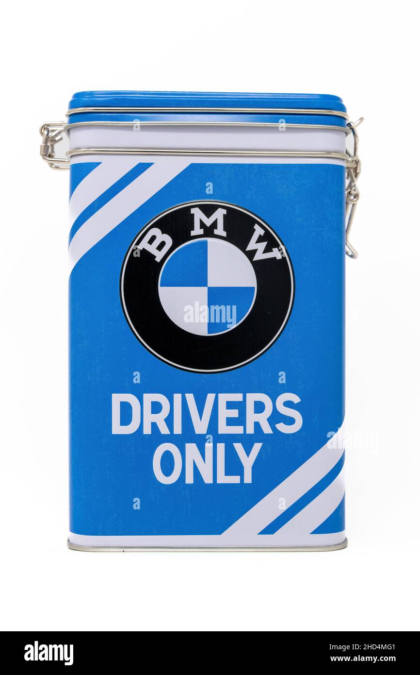 Boîte-cadeau BMW-pilotes à l'art nostalgique Banque D'Images