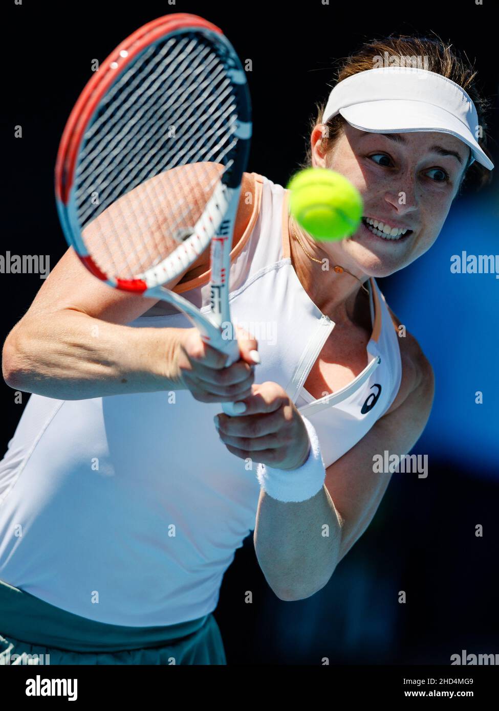 ALEXANDRA OSBORNE (AUS) en action lors de la qualification estivale 2022 de Melbourne le lundi 2022 janvier, Melbourne Park Banque D'Images