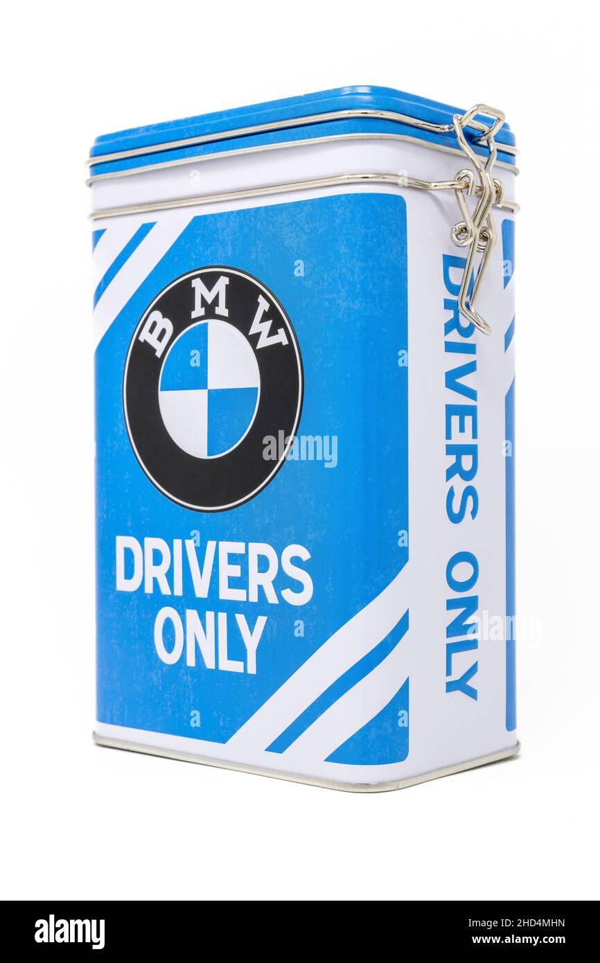 Boîte-cadeau BMW-pilotes à l'art nostalgique Banque D'Images