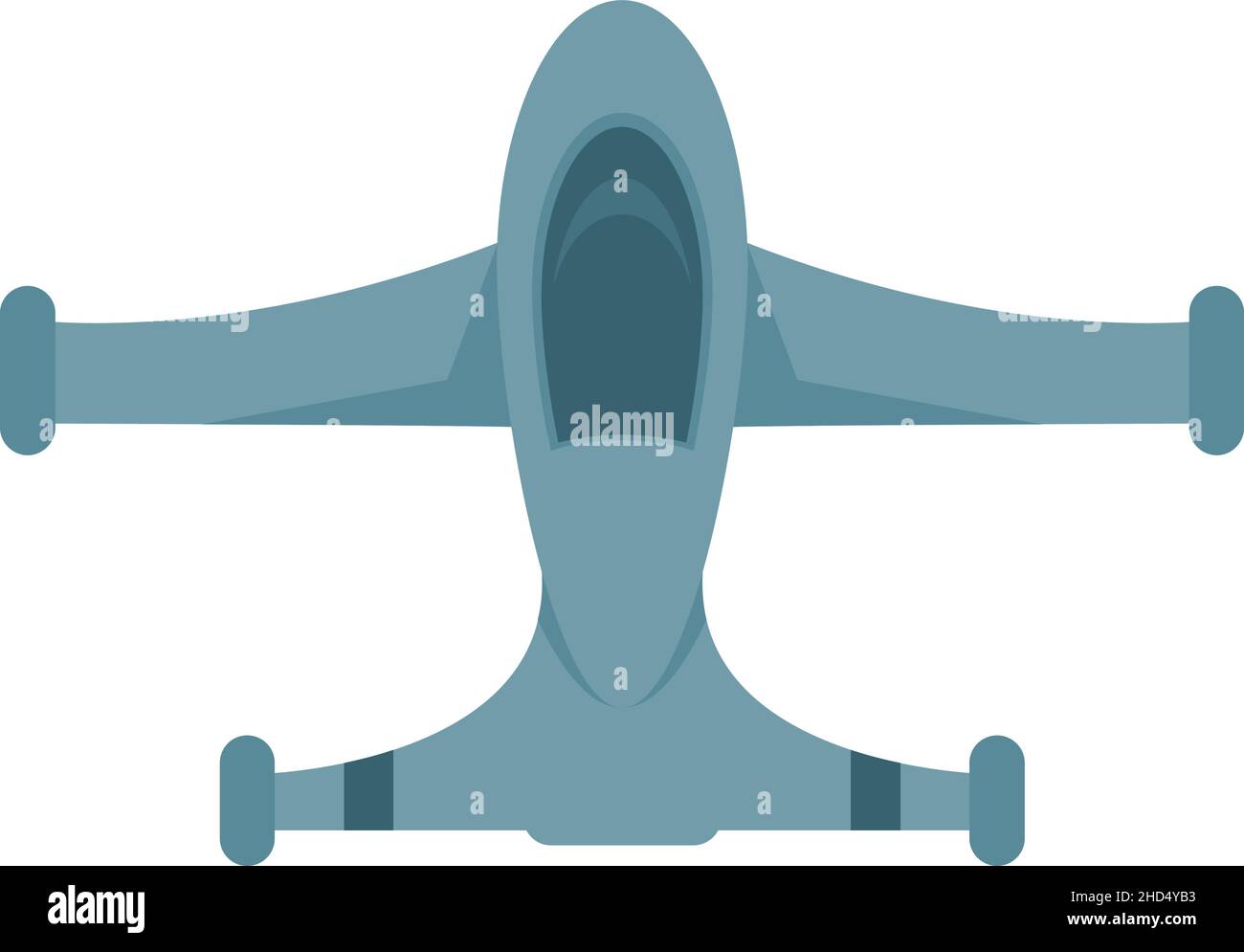 Icône de taxi sans pilote d'avion.Illustration plate de l'icône vecteur de taxi sans pilote plane isolée sur fond blanc Illustration de Vecteur