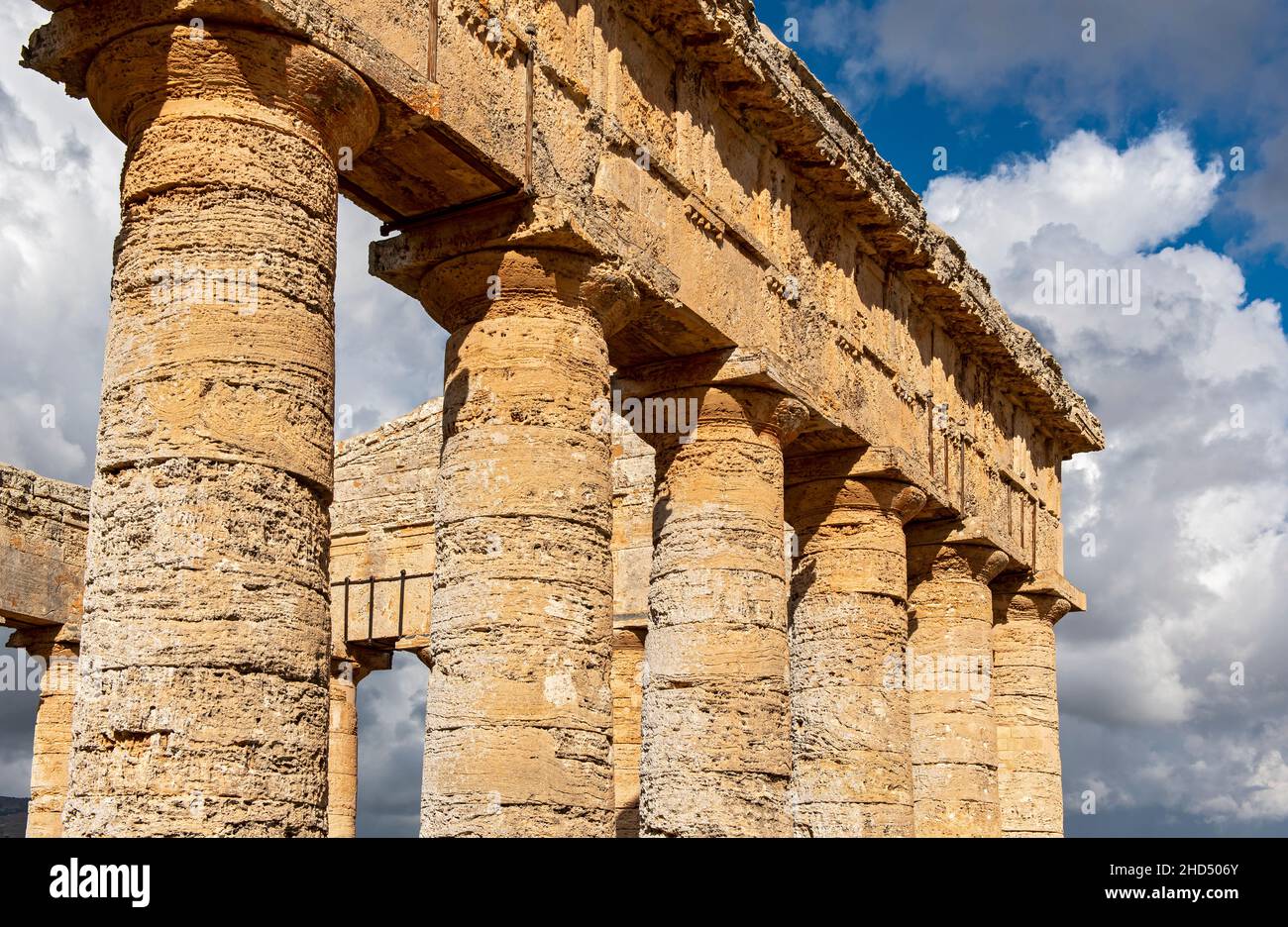 Temple de Ségeste, en Sicile, Italie Banque D'Images