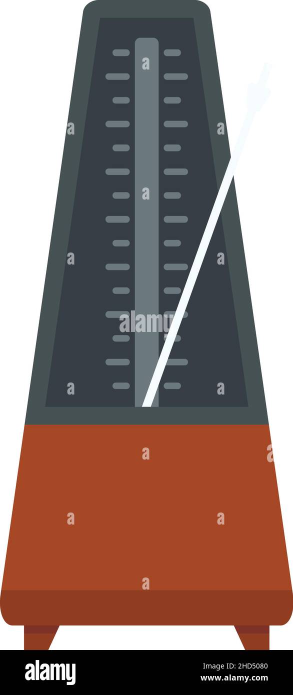 Icône du métronome du périphérique.Illustration plate de l'icône du vecteur métronome de l'appareil isolée sur fond blanc Illustration de Vecteur