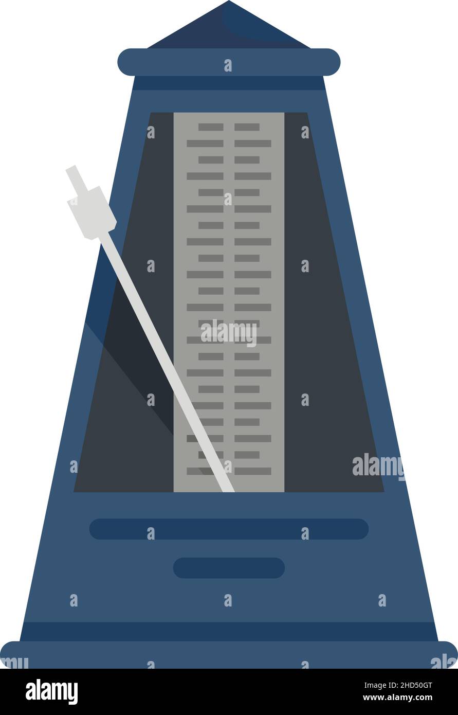 Icône du métronome mécanique.Illustration plate d'une icône de vecteur métronome mécanique isolée sur fond blanc Illustration de Vecteur