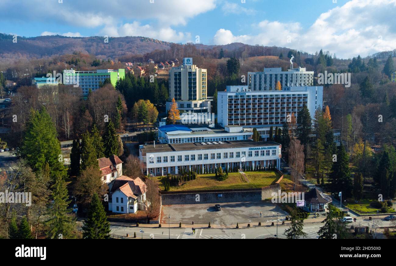 Station de Sovata en Transylvanie, Roumanie à l'automne Banque D'Images
