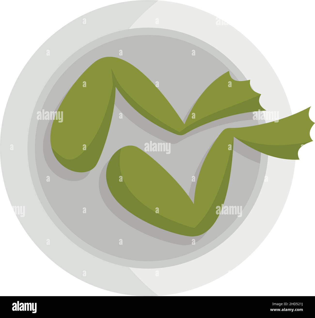 Icône FROG FROG.Illustration plate de l'icône vectorielle des pattes de grenouille française isolée sur fond blanc Illustration de Vecteur