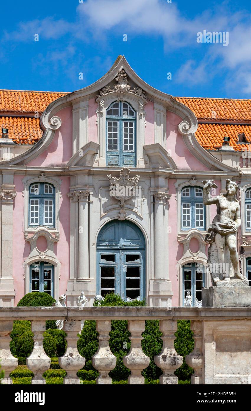 Façade cérémoniale du corps de Logis, Palacio de Queluz, Lisbonne, Portugal, Péninsule ibérique,Europe du Sud-Ouest Banque D'Images