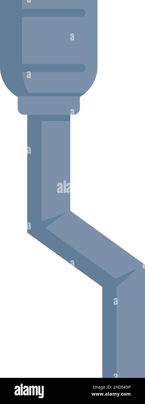 Icône de la gouttière d'entretien.Illustration plate de l'icône de vecteur de gouttière de maintenance isolée sur fond blanc Illustration de Vecteur