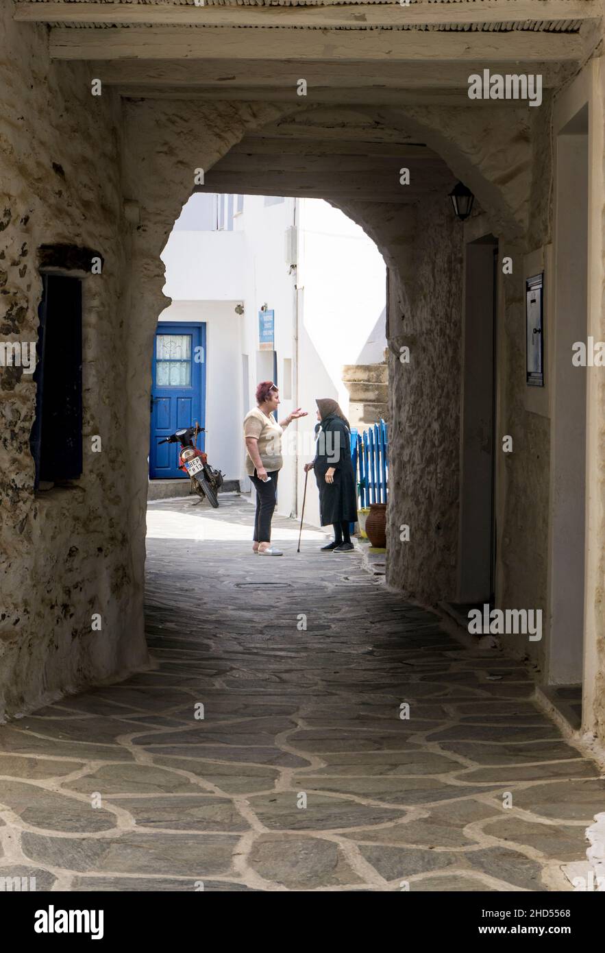 Rue arrière de Dryopida. Banque D'Images