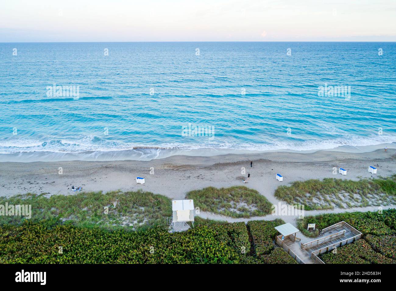 Jensen Beach Florida Jensen Beach Park vue aérienne d'en haut Banque D'Images