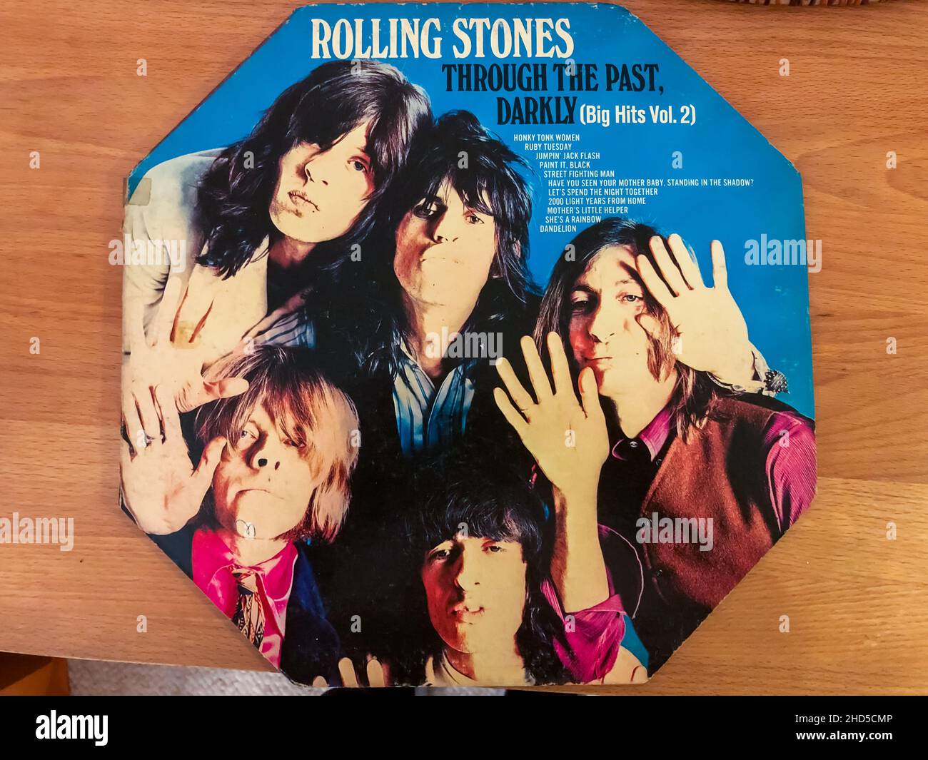 Rolling Stones Rock Music Anthology Album, couverture de photographie d'album des années 1960, CULTURE DE LA JEUNESSE, albums de vinyle rock classique, couvertures vintage Banque D'Images