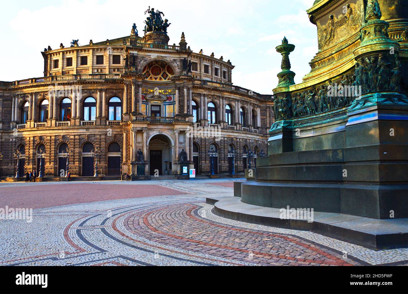 Semperoper l'Opéra de Dresde Saxe Allemagne. Banque D'Images