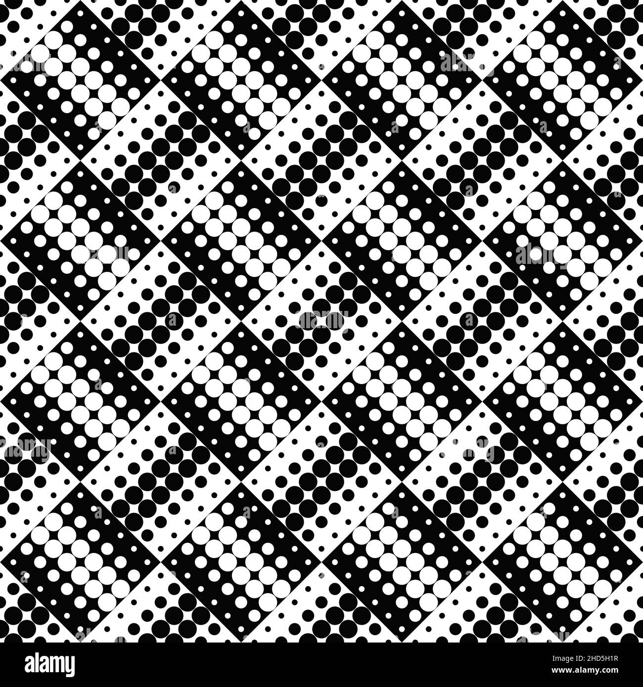 Motif rond abstrait noir et blanc sans couture Illustration de Vecteur