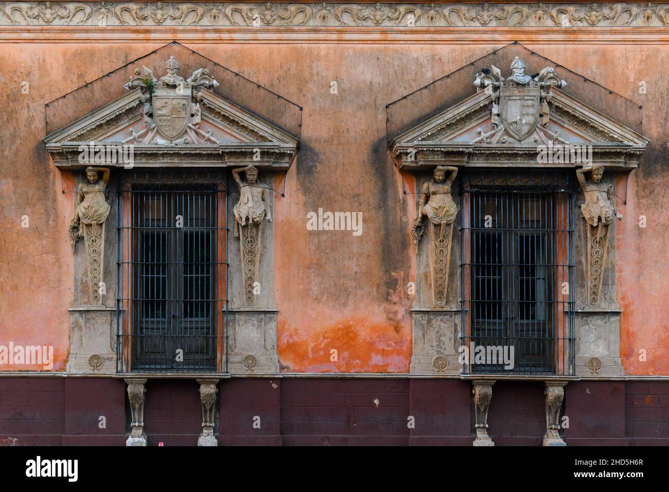 Museo Casa Montejo, maison du 16th siècle transformée en musée, Plaza Grande, Merida Mexico Banque D'Images