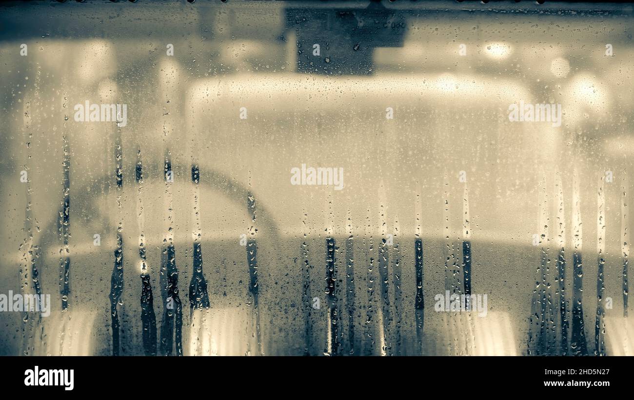 Arrière de la fenêtre de la voiture vintage Banque D'Images