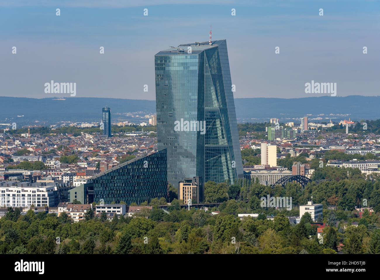 Vue du siège de la Banque centrale européenne à Francfort, Allemagne Banque D'Images