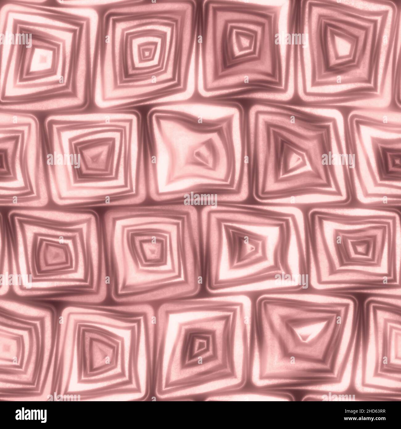 Grand Rose Squiggly Squigly Squirly spirales carrés sans couture texture motif Banque D'Images