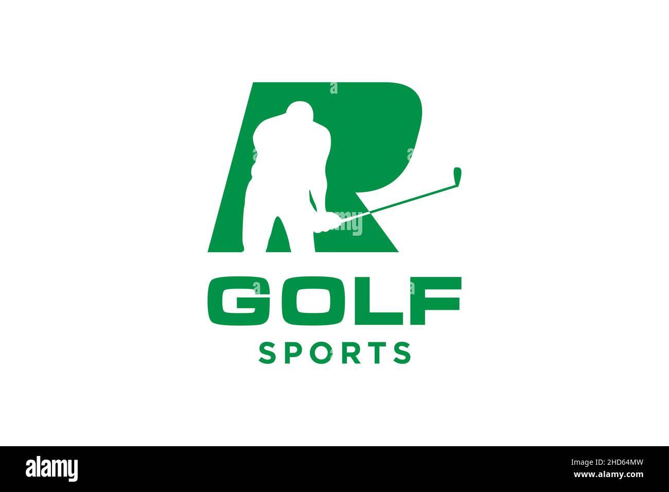 Lettre alphabet icône logo R for Golf logo design Vector template ...