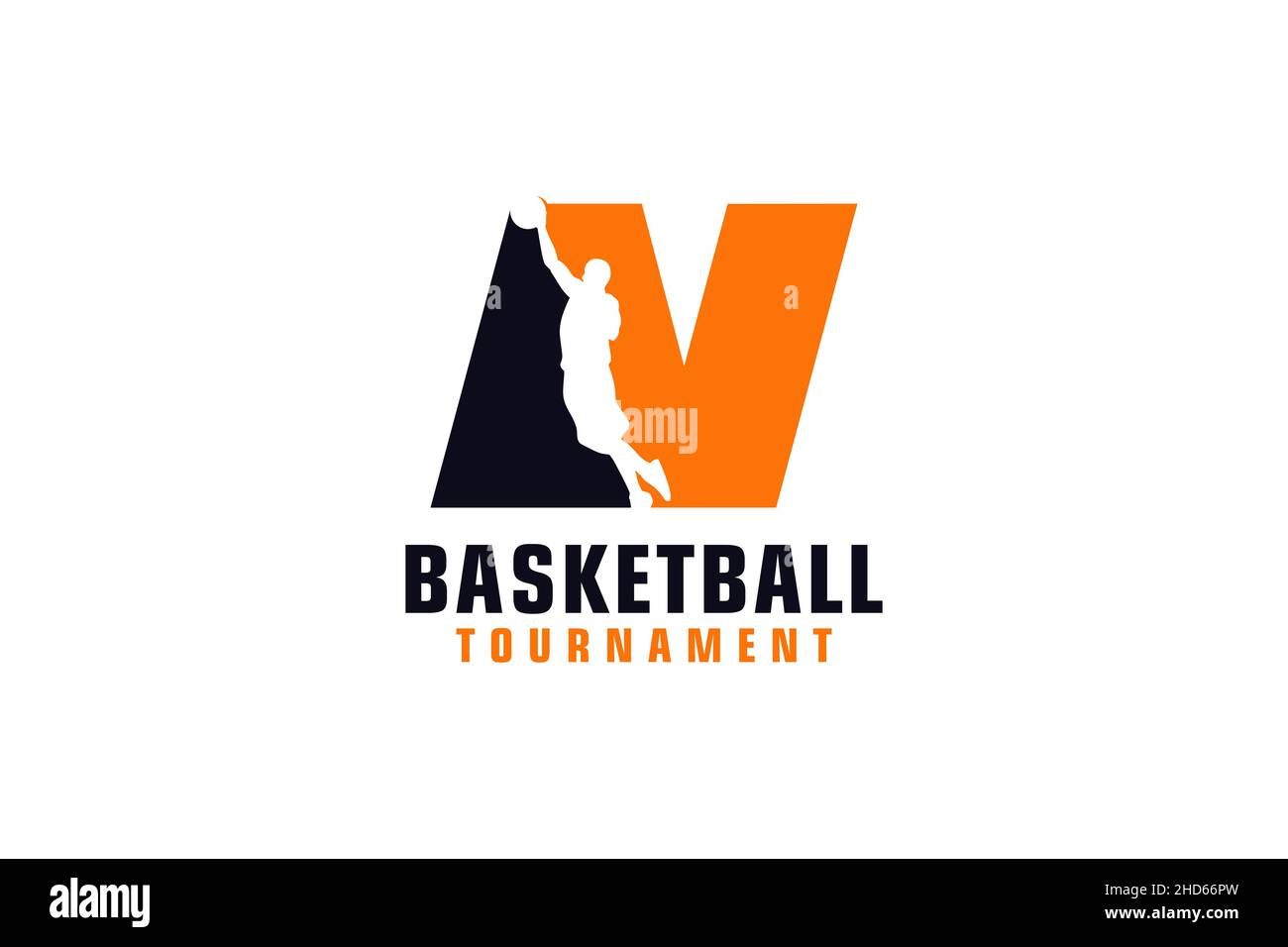 Lettre N avec logo Basketball.Éléments de modèle de conception vectorielle pour Sport Team ou Corporate. Illustration de Vecteur