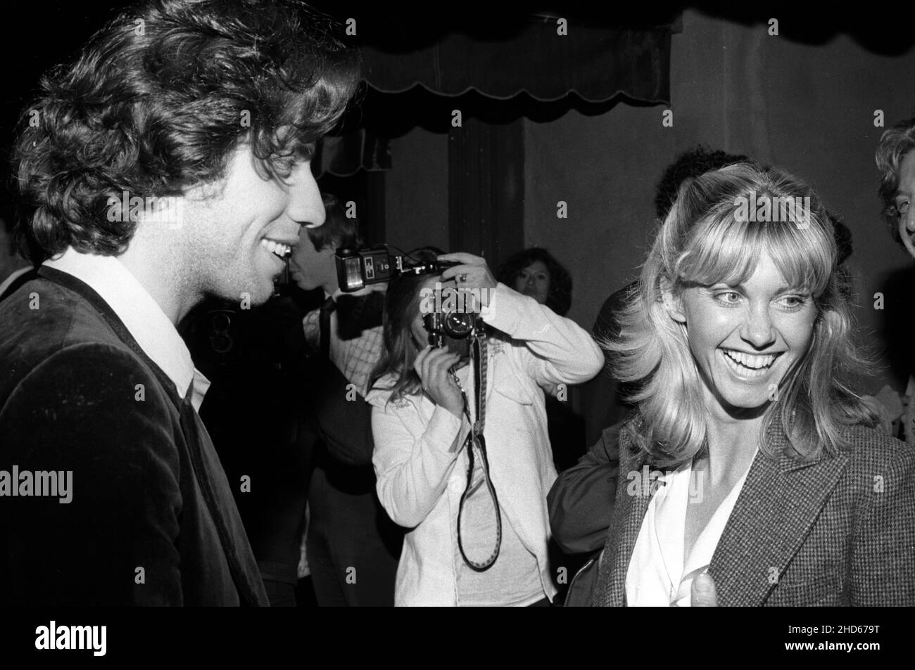 John Travolta et Olivia Newton-John Circa années 1980 crédit: Ralph Dominguez/MediaPunch Banque D'Images